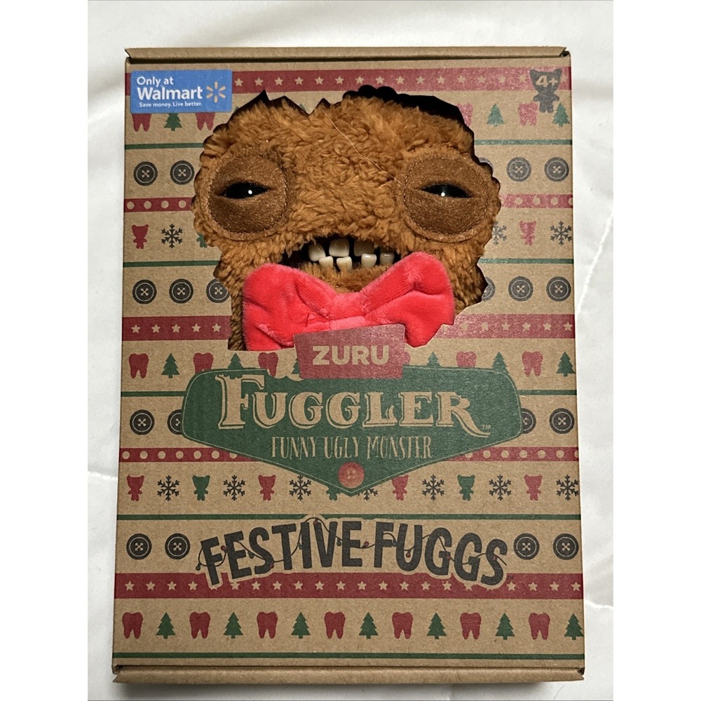 Fuggler Funny Ugly Monsters Plush Toy FESTIVE FUGGS - Gingerbread